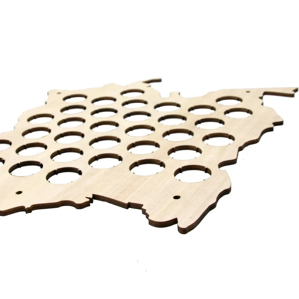 Republic of Colombia Wooden Bottle Cap Display Map Beer Cap Map Columbia Map Novelty Wood Map Home Decoration Accessories