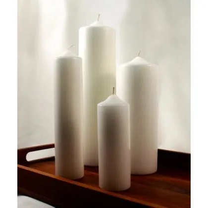 Round Pillar Wedding Candle Decorations