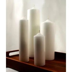 Round Pillar Wedding Candle Decorations