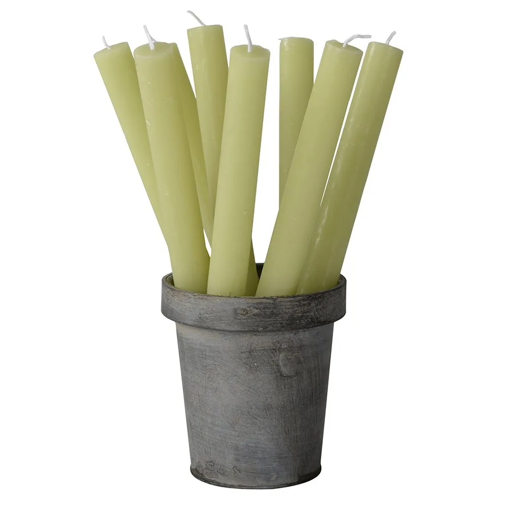 Rustic Dinner Candle - Avocado
