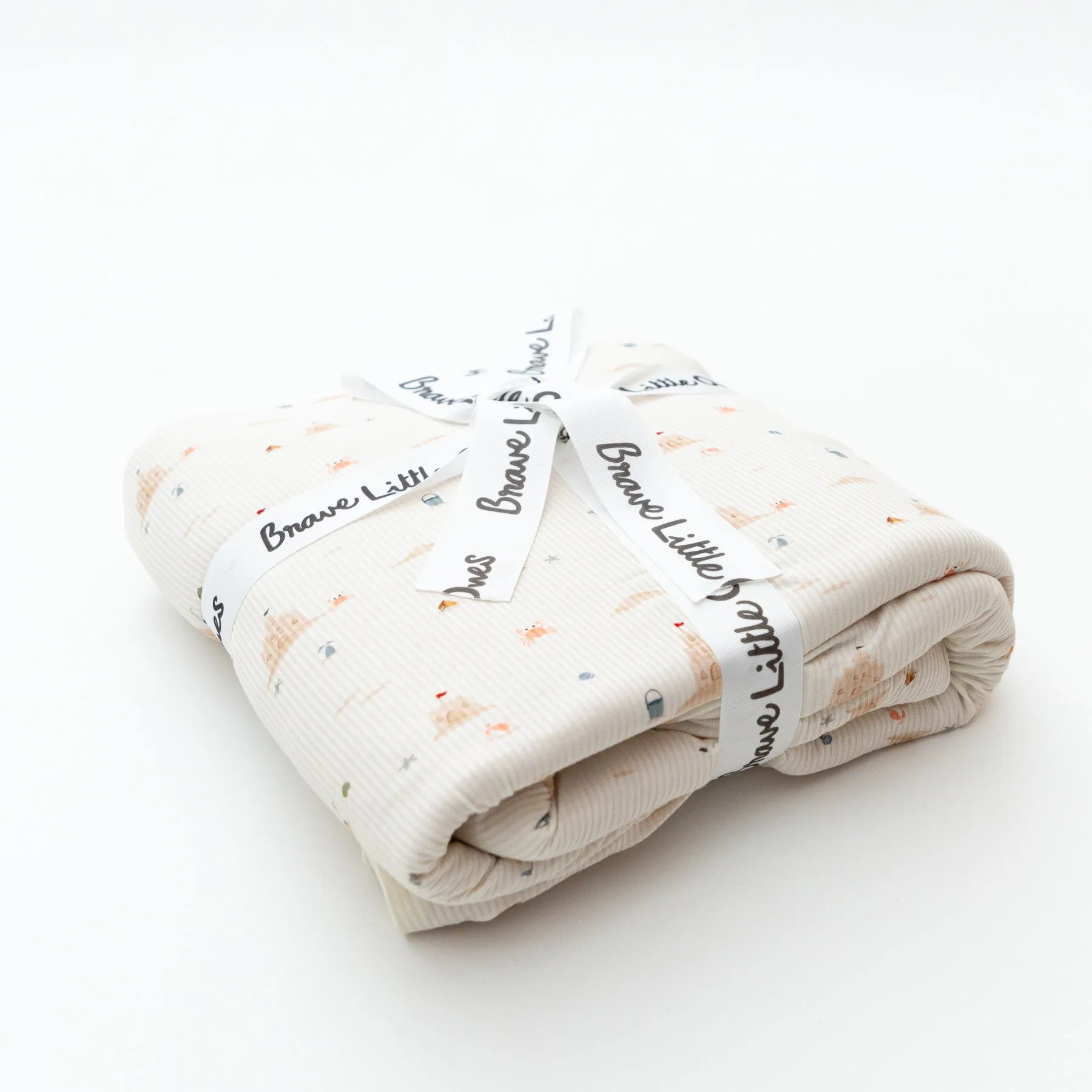 Sandcastles Small Ribbed Toddler Blanket