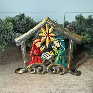 Small Painted Standing Nativity