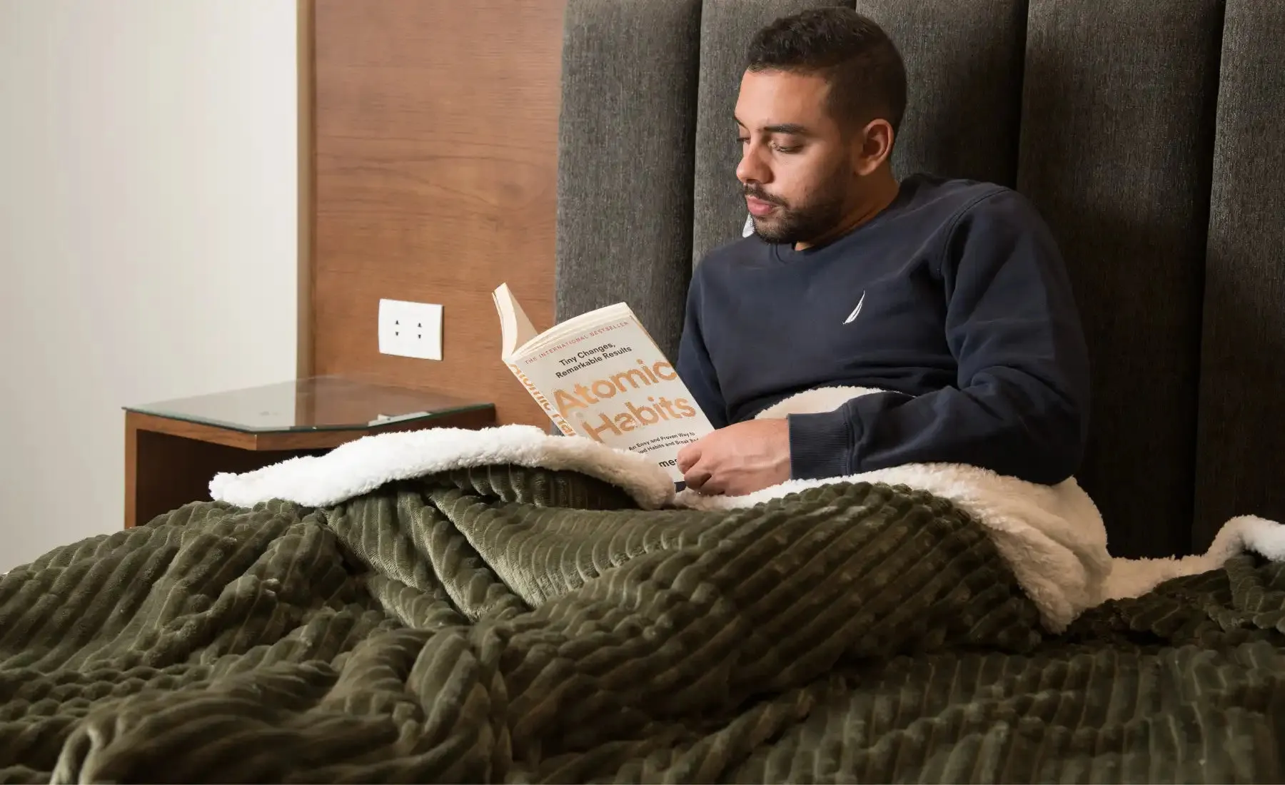 Striped Double Side Fleece/Sherpa Blanket (180 x 220)