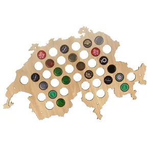 Swiss Beer Cap Map Bottle Cap Map Of Switzerland Best Gift Patriotic Wall Decor Wooden Hanging Craft Map for Beer Aficionado