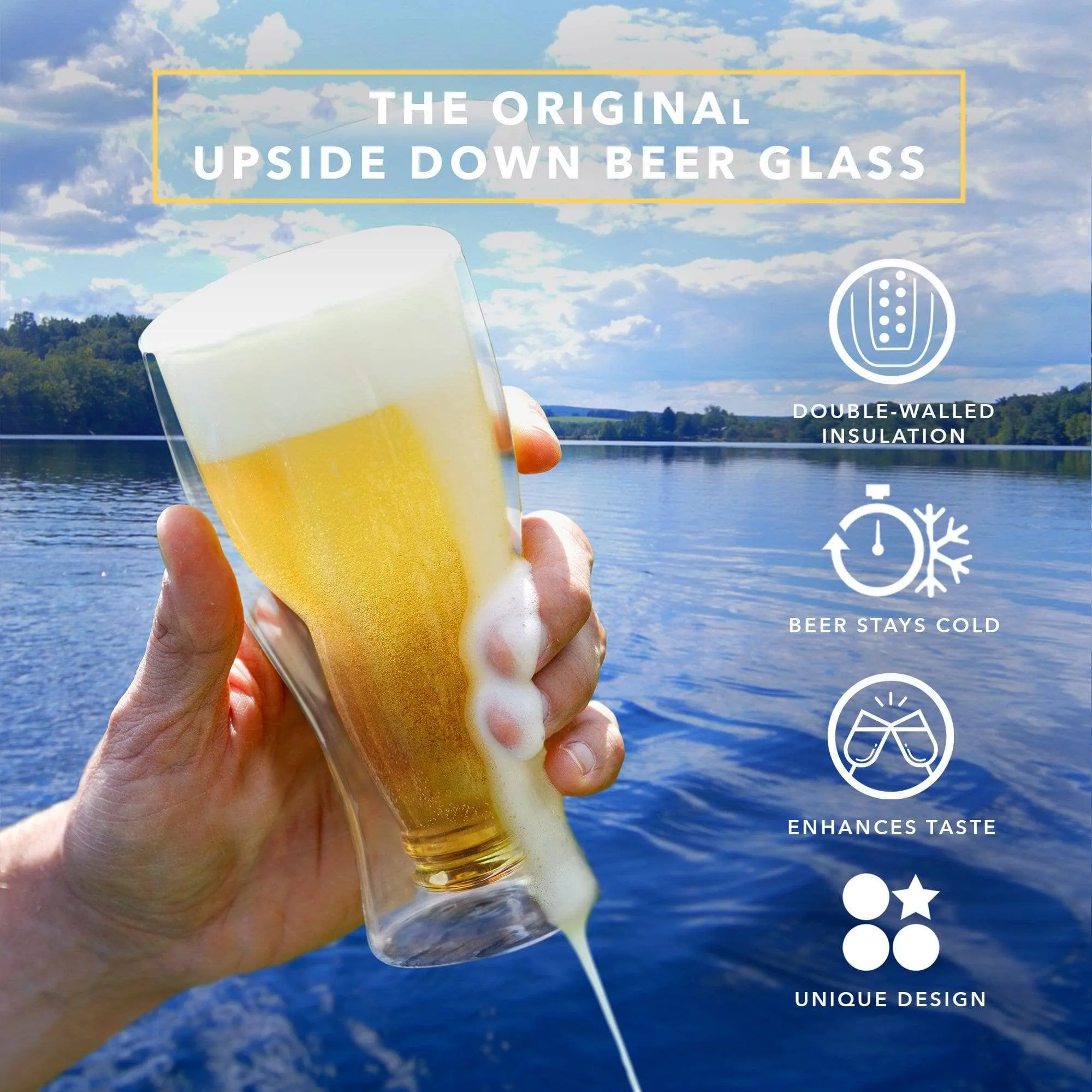 Upside Down Beer Glasses: Set of 1