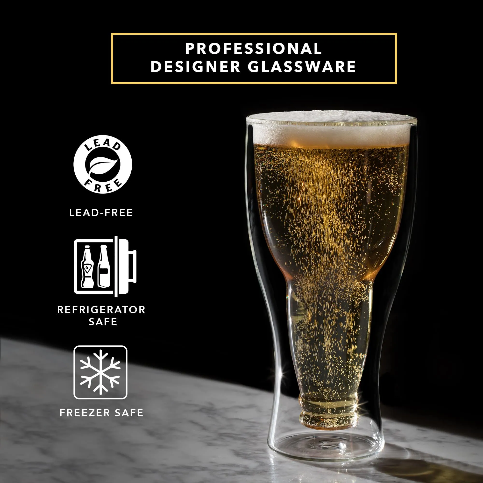 Upside Down Beer Glasses: Set of 1