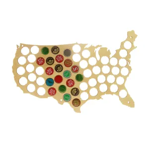 USA Patriotic Wooden  Cap Maps  Bottle Caps Map of USA Display Board  Board  Decor For Cap Collectors