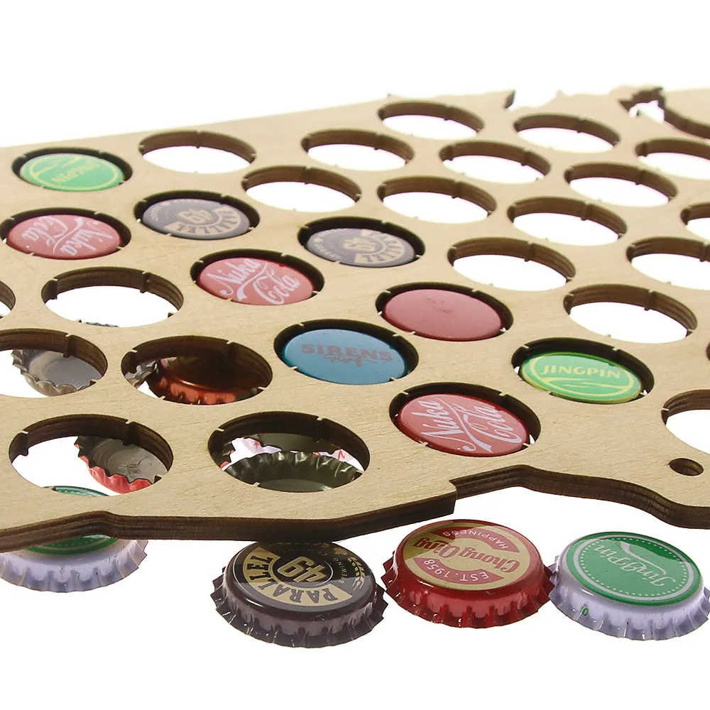 USA Patriotic Wooden  Cap Maps  Bottle Caps Map of USA Display Board  Board  Decor For Cap Collectors