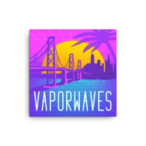 Vaporwaves 16x16" Stretched Canvas Print