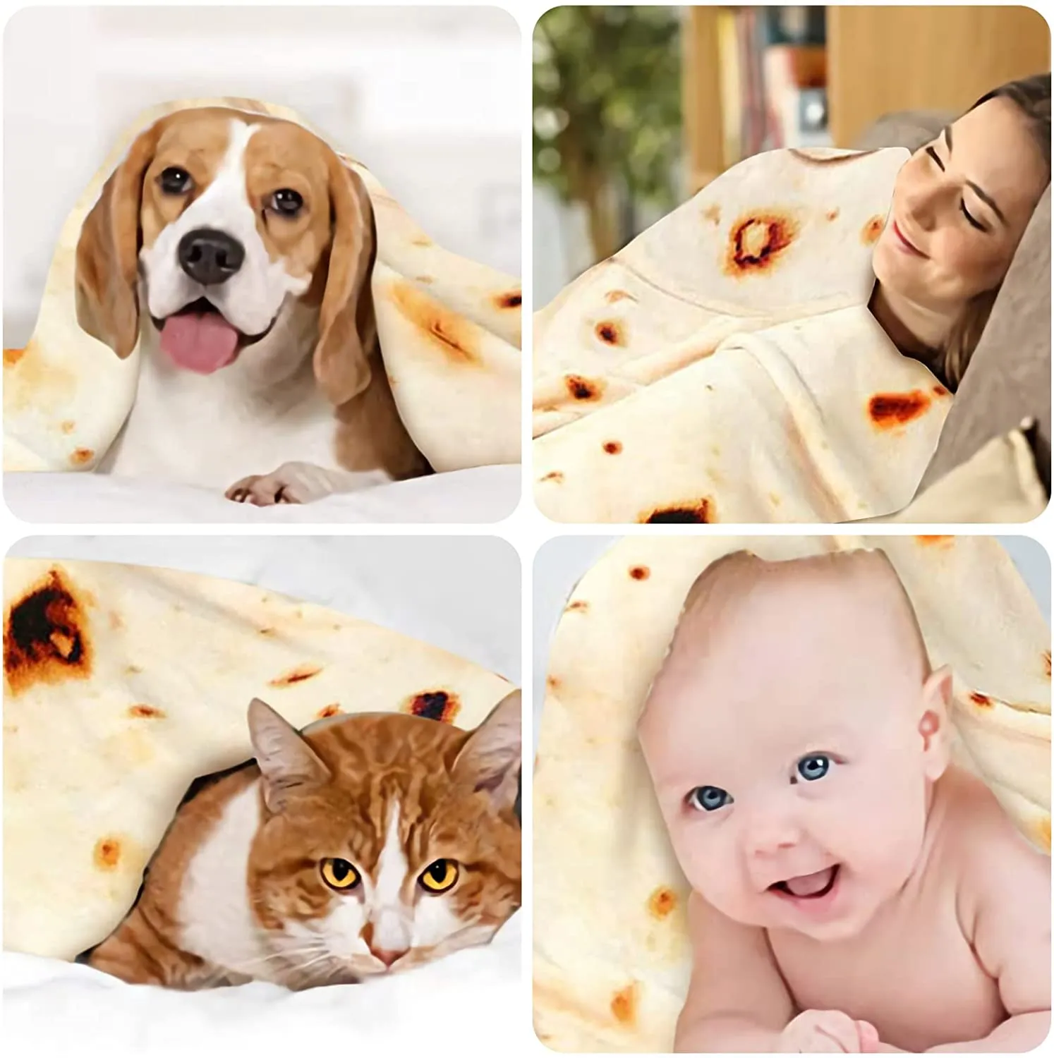 Warm Flannel Burrito Blanket