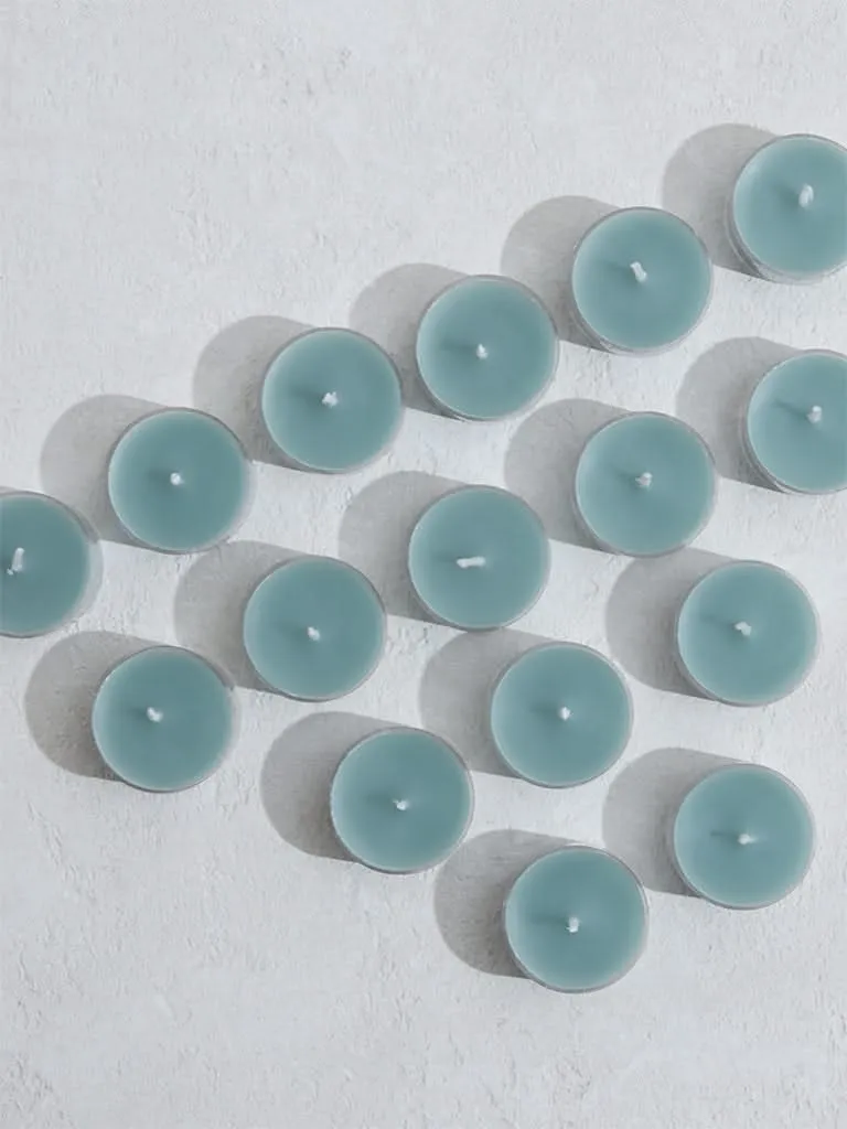 Westside Home Dark Green Tea Light Candles (Set of 16)