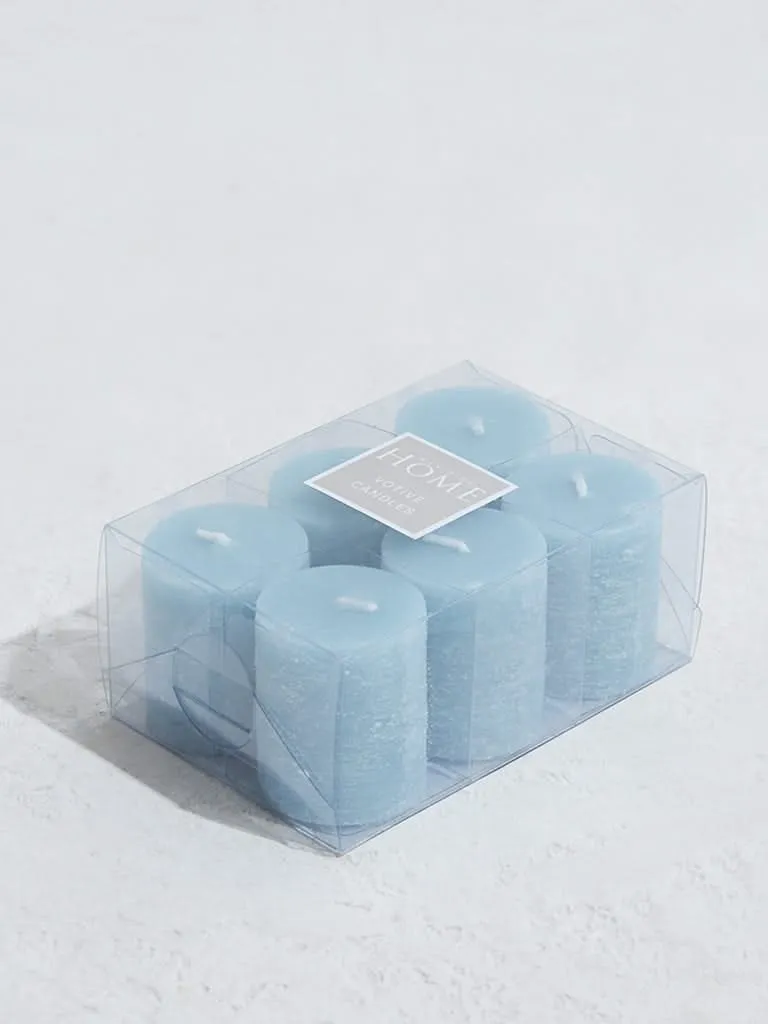 Westside Home Light Blue Votive Candles (Set of 6)