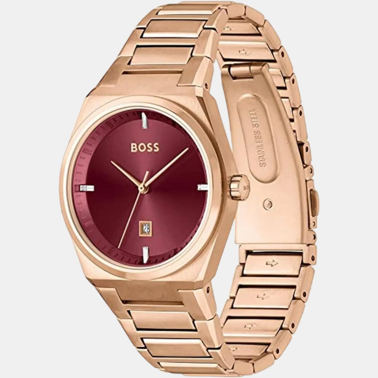 Women Rose Gold Analog Stainless Steel Watch 1502671